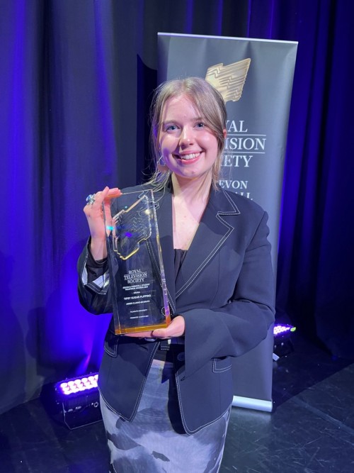 Amber with award