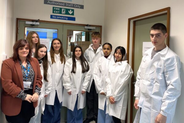 Students take part in hospital laboratory tour to mark National Pathology Week